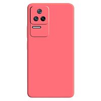 Панель для Xiaomi Poco F4 силиконовая Silky soft-touch (Цвет: светло-розовый)