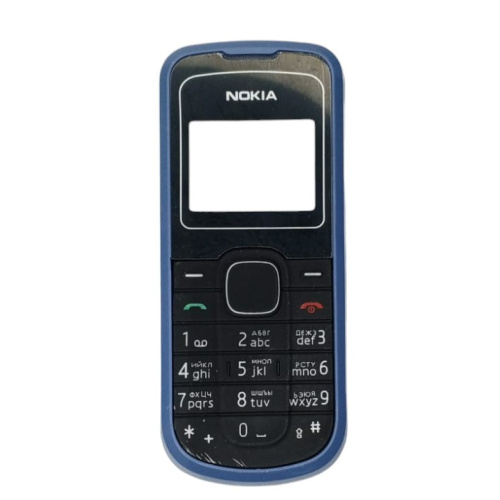 nokia 1202 - передняя панель корпуса с клавиатурой (цвет: синий)