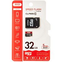 Карта памяти MicroSD 32 Gb XO Class 10 (адаптер SD)