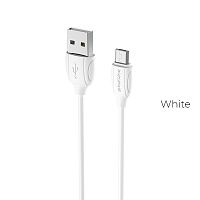 USB micro USB "BOROFONE" BX19 1M 2.4A (белый) 