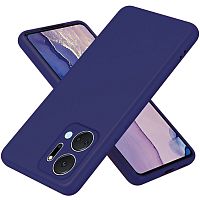 Панель для Huawei Honor X7A силиконовая Silky soft-touch (Цвет: синий)