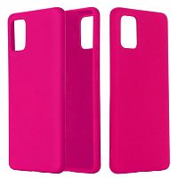 Панель для Samsung A71 силиконовая Silky soft-touch (Цвет: ярко-розовый)