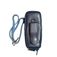 Кожаный чехол для телефона Samsung X120 "Alan-Rokas" серия "Absolut" (синий металлик) натур. кожа