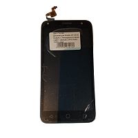 Дисплей для Alcatel OT 5010 модуль с тачскрином в рамке (Цвет: черный) (б/у ОРИГИНАЛ с разборки) 