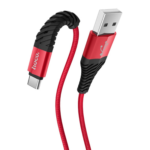 USB to Type C "HOCO" X38 3.0A 1M (Цвет: красный)  фото 4