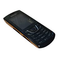 Samsung C3200 - Корпус в сборе с клавиатурой (Цвет: черный/оранжевый), Класс AAA