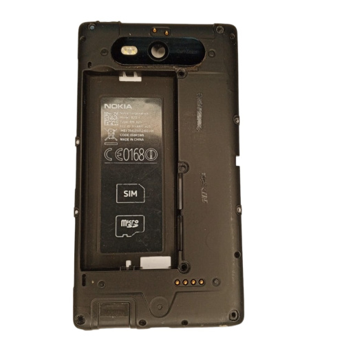 nokia 820 lumia (rm-825) - средняя часть в сборе (цвет:black), оригинал 100% б/у