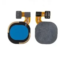 Шлейф для Tecno Spark 7 сканер отпечатка пальцев Синий