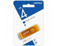 USB Flash 4 GB Smart Buy Twist Yellow (Цвет: желтый) 