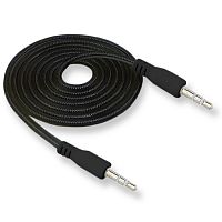 AUX кабель силиконовый 002 (Цвет: черный)