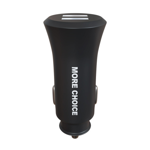 АЗУ с USB 2 выхода 2.4A/12W "More choice" AC23 (Black)