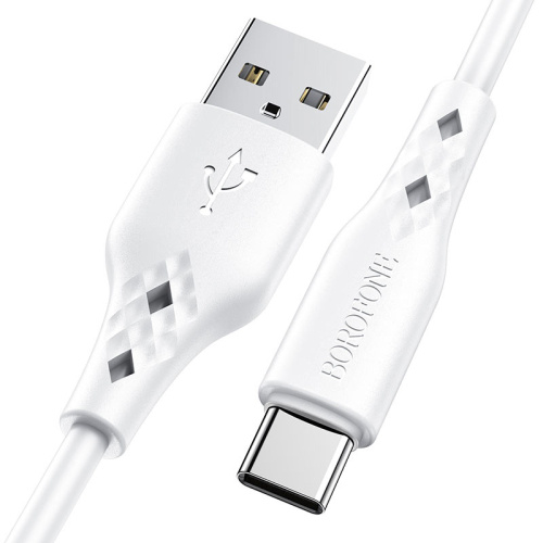 USB to Type C "BOROFONE" BX48 3.0A 1M (Цвет: белый)  фото 4