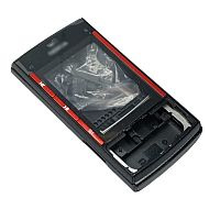 Nokia X3-00 - Корпус в сборе (Цвет: черный/красный)