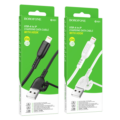 USB для IP Lighting "Borofone" BX91 1M (чрный)  фото 3