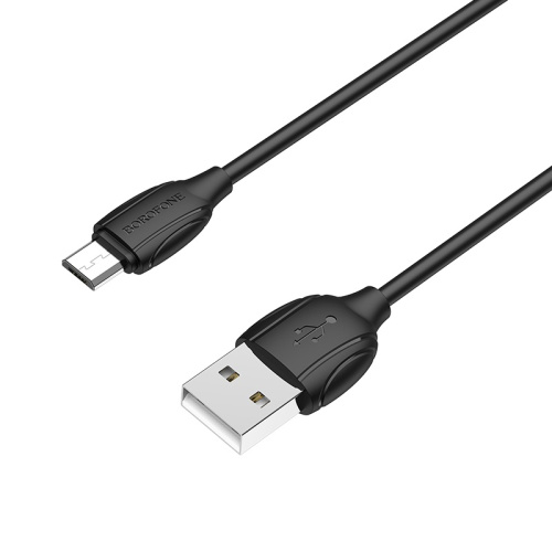 USB micro USB "BOROFONE" BX19 1M 2.4A (черный)  фото 5