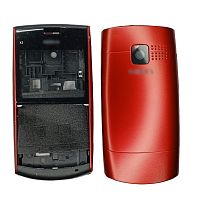 Nokia X2-01 - Корпус в сборе (Цвет: черный/красный)