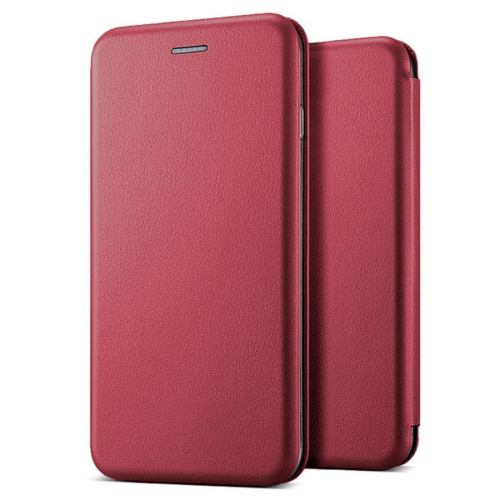 Чехол книжка для Xiaomi Redmi Note 9 Pro/Note 9 Pro Max/Note 9S боковой (Цвет: бордовый)  