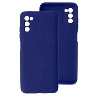 Панель для Samsung A03s (A037) силиконовая Silky soft-touch (Цвет: синий)