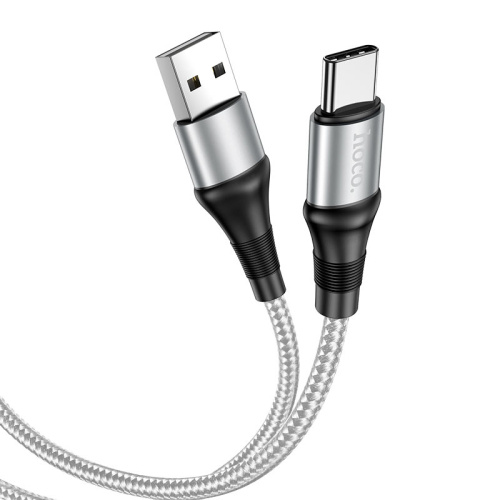 USB to Type C "HOCO" X50 3.0A 1M (Цвет: серый) фото 3