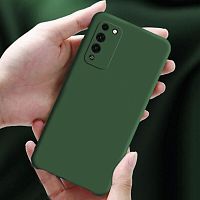 Панель для Huawei Honor 10X Lite силиконовая Silky soft-touch (Цвет: темно-зеленый)