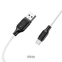 USB micro USB "BOROFONE" BX42 1M 2.4A (белый) силиконовый