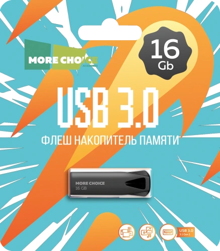 USB Flash 16 GB More Choice MF16m (Цвет: черный) USB 3.0