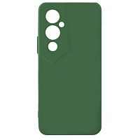 Накладка для Tecno Pova 4 Pro силиконовая Silky soft-touch (Цвет: зеленый)