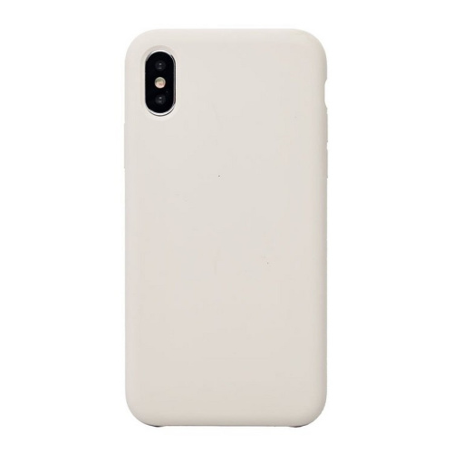 Панель для IP X/XS силиконовая Silicone Case (Цвет: кремовый)