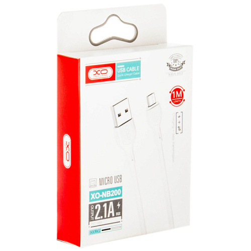 USB micro USB "XO" NB-200 (Цвет: белый)  фото 2