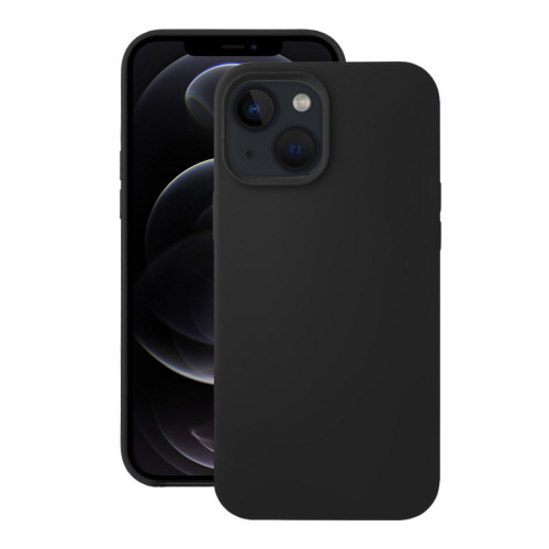 Панель для IP 13 Pro Max (6.7) силиконовая Silicone Case (Цвет: черный)