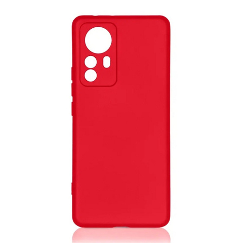 Панель для Xiaomi Mi 12 Lite силиконовая Silky soft-touch (Цвет: красный)