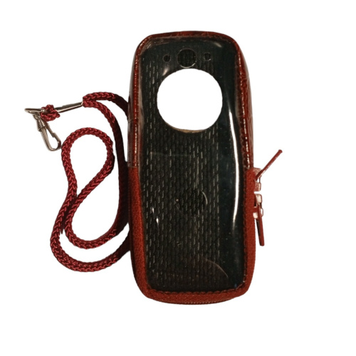 Кожаный чехол для телефона Motorola C650 "Alan-Rokas" серия "Absolut" (красный) натуральная кожа фото 3