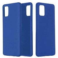Панель для Samsung A51 (A515) силиконовая Silky soft-touch (Цвет: синий)