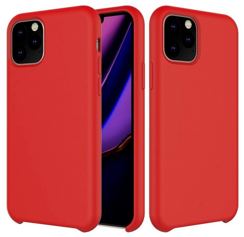 Панель для IP 12 (6.1) силиконовая Silicone Case (Цвет: красный)