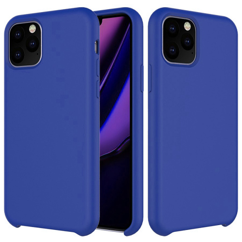 Панель для IP 12 (6.7) силиконовая Silicone Case (Цвет: синий)