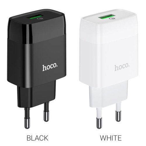 СЗУ с USB выходом 3A "HOCO" C72Q QC3.0 быстрая зарядка (черный)  фото 3