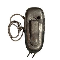 Кожаный чехол для телефона Samsung X100 "Alan-Rokas" серия "Absolut" (серый металлик) натур. кожа