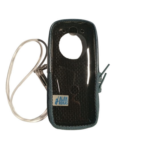 Кожаный чехол для телефона Motorola C650 "Alan-Rokas" серия "Absolut" (аквамарин) натуральная кожа фото 3