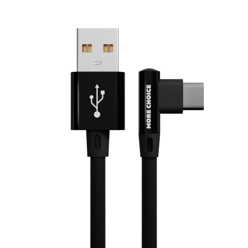 USB to Type C "More choice" K27a 1M (Цвет: черный) угловой
