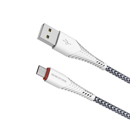 USB micro USB "BOROFONE" BX25 1M (белый)  фото 6