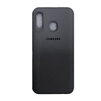 Панель для Samsung A20/A30 (A205/A305) силиконовая Logo LUX (Цвет: черный)