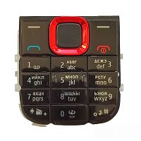 Клавиатура для Nokia 5130 XM с русскими буквами (черный/красный)