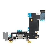 Шлейф для iPhone 6S Plus (5.5") c разъемом зарядки, гар-ры, микр. (Цвет: серый) 