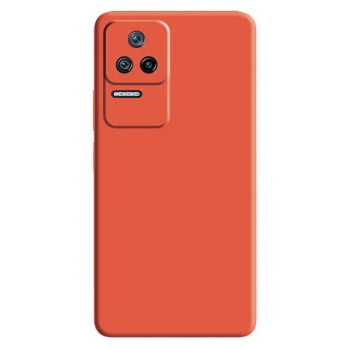 Панель для Xiaomi Poco F4 силиконовая Silky soft-touch (Цвет: кораловый)