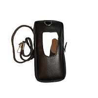 Кожаный чехол для телефона Nokia 6681 "Alan-Rokas" серия "Absolut" (черный) натуральная кожа