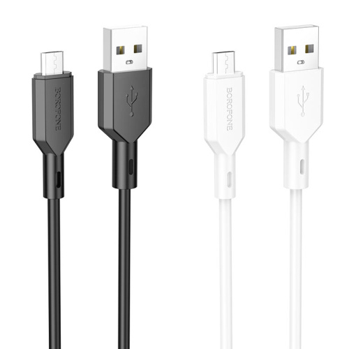 USB micro USB "BOROFONE" BX70 1M 2.4A (белый)  фото 3