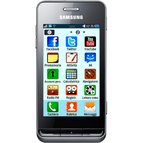 Чехол-книжка для Samsung S7230 Wave723 (Цвет: черный) вертикальный чехол-флип фото 2
