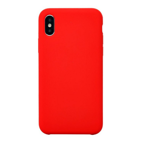 Панель для IP X/XS силиконовая Silicone Case (Цвет: красный)