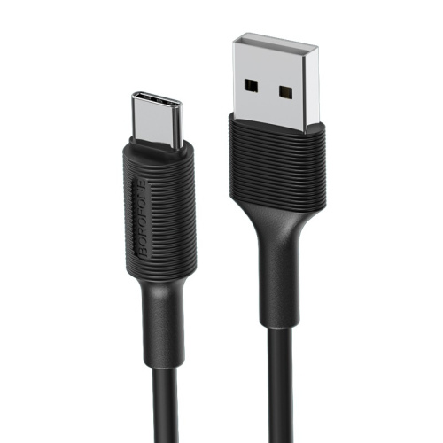 USB to Type C "BOROFONE" BX1 3.0A 1M (Цвет: черный)  фото 4