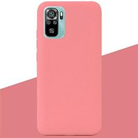Панель для Xiaomi Redmi Note 10/10S/Poco M5s силиконовая Silky soft-touch (Цвет: розовый)